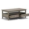 New Extendable Coffee Table Adjustable Reversible Wood Table with 2 Storage Drawers