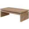 New Natural Wood Coffee Table for Living Room Rectangle Cocktail Table