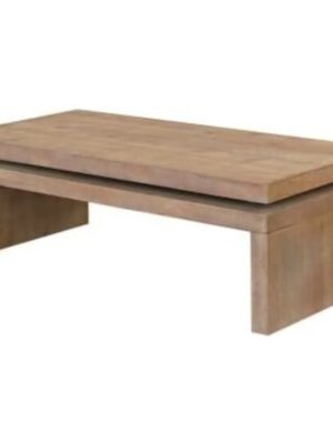 New Natural Wood Coffee Table for Living Room Rectangle Cocktail Table