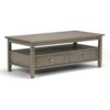 New Extendable Coffee Table Adjustable Reversible Wood Table with 2 Storage Drawers