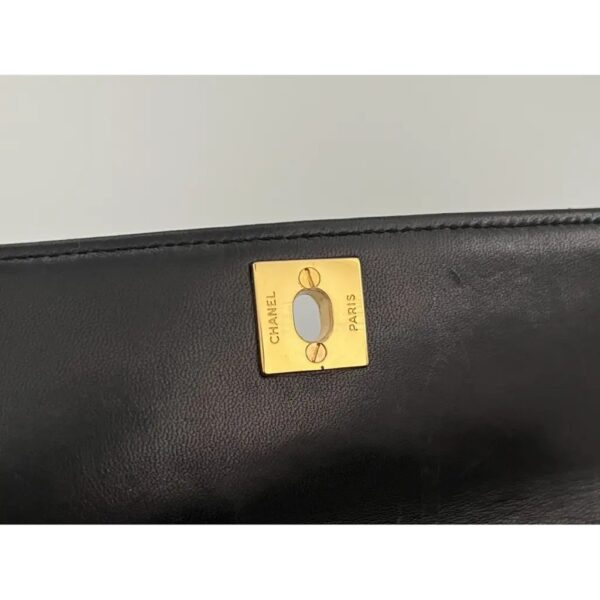 CHNL Vanity Classique Black Leather Handbag