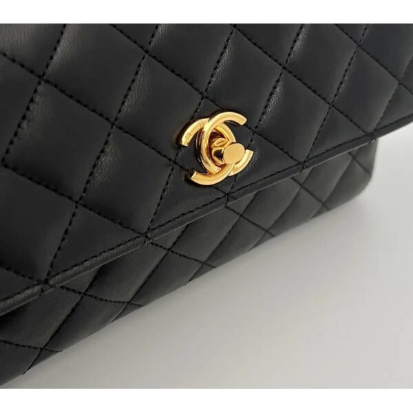 CHNL Vanity Classique Black Leather Handbag