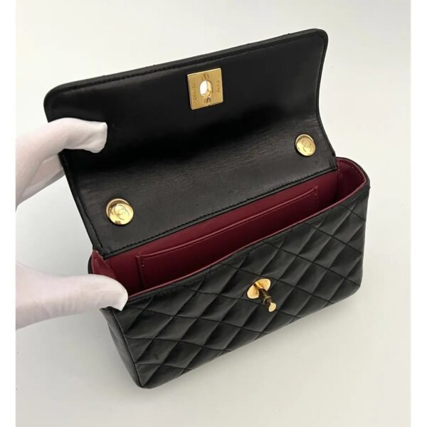 CHNL Vanity Classique Black Leather Handbag