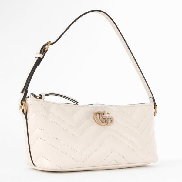 GG Marmont Chevron Leather Handbag