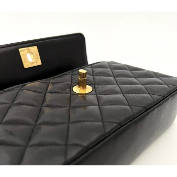 CHNL Vanity Classique Black Leather Handbag