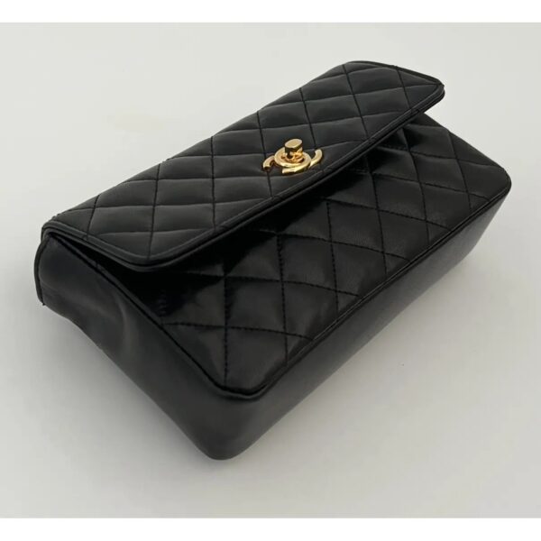 CHNL Vanity Classique Black Leather Handbag